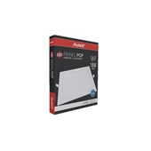 Painel Pop LED Plafon De Embutir 18W Quadrado 22cm Luz Branca 6500K Bivolt Avant