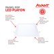 Painel Pop LED Plafon De Embutir 18W Quadrado 22cm Luz Neutra 4000K Bivolt Avant - 45224fd4-4d28-4470-8ded-109adbc56417