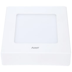 Painel Pop LED Plafon De Sobrepor 6W Quadrado 12cm Luz Branca 6500K Bivolt Avant