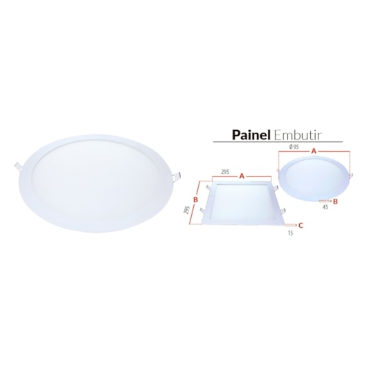 Painel Pop LED Plafon Inteligente de Embutir Smart Wi-Fi NEO 24W Redondo 30cm Luz Dimerizavel Amarela-Branca Bivolt Avant - Imagem principal - d89a542c-a9a4-43a4-8fd9-d24f66989bf3