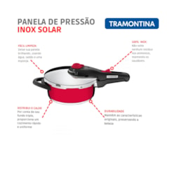 Panela De Pressão Em Inox Solar 3,0l 62511/223 Tramontina