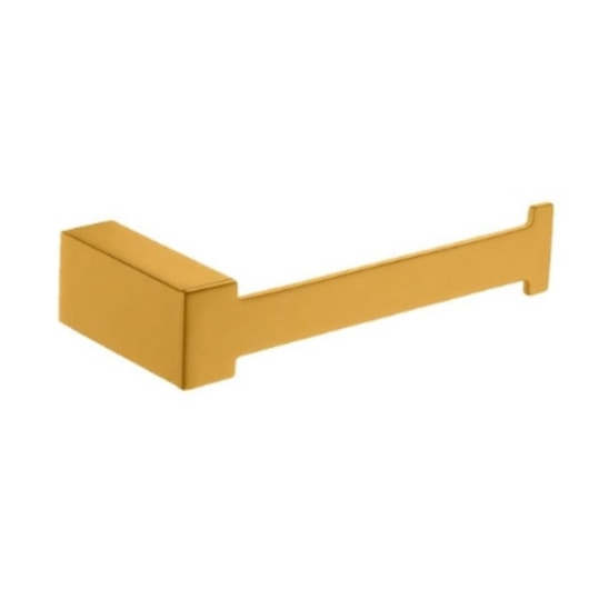 Papeleira Com Cristal Quadratta Kr562 Gold Matte Kromma - Imagem principal - 1a556d80-9aa3-4367-986a-e4d053a7a408
