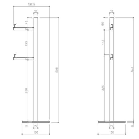 Papeleira De Chão Dupla Kr720 Branco Matte Kromma - Imagem principal - a5350cc4-4de4-42cd-85a3-3928be0a2f79
