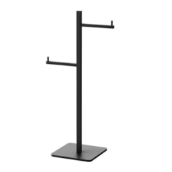 Papeleira De Piso Quadrada Com Reserva Horizontal Paris 2103 Bk115 Preto Fosco Fani Metais