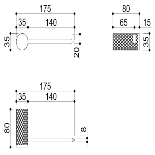 Papeleira Kr432 Bronze Kromma - Imagem principal - 8dcbf6e9-2336-4413-9d90-57339ef7b76b