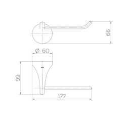 Papeleira Mantis Cobre Escovado Docol
