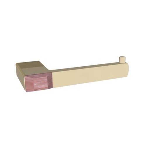 Papeleira Rbace20233 Dourado Escovado E Jaspe Rosa Rubinettos - Imagem principal - 4b246b7a-2a38-424d-96fc-3e181ccb8fad