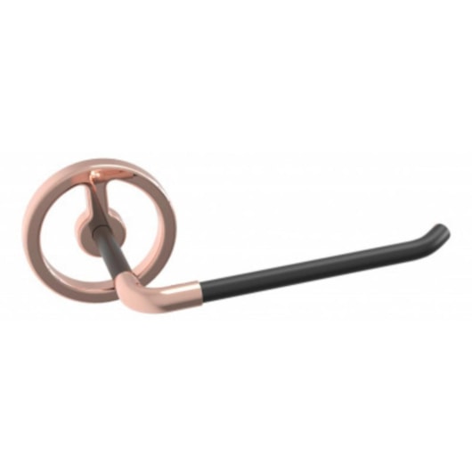 Papeleira Rbace6202 Black Matte E Rose Gold Rubinettos - Imagem principal - dc2e3425-191f-4fbe-8cc3-3b1118f8ac13