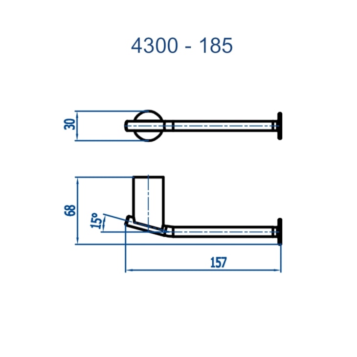 Papeleira Sem Cobertura 4300 Lunna 185 Champanhe Fani