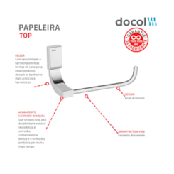 Papeleira Top Cromada Docol