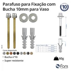 Parafuso Para Fixação De Vaso  O Par Doro Vecchio Fani 