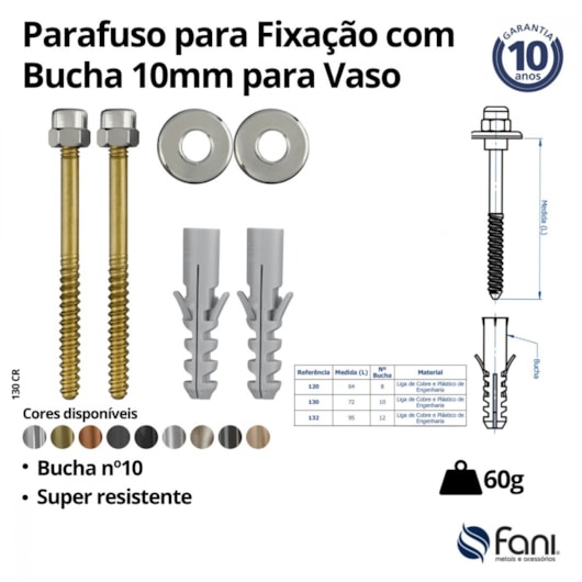 Parafuso Para Fixação De Vaso  O Par Doro Vecchio Fani  - Imagem principal - bfbcf6fe-a474-4511-9ef4-c0193a6e7c0f