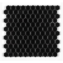 Pastilha Hexagona Atlasl M-4337 Preto 4,83x4,83cm