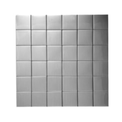 Pastilha Junta Seca Prata Escovada Mozaik 5x5cm