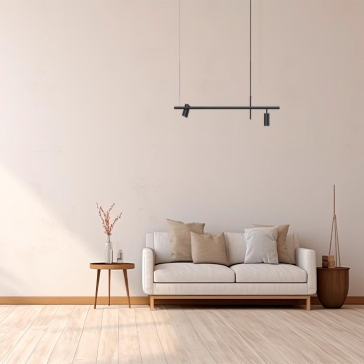 Pendente Barão Mr16 3x Preto Fosco Taschibra