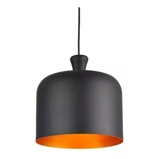 Pendente Bell Aço Preto Fosco 280mm Avant 1 Lâmpada E27 - Imagem principal - f4db69d0-2d9b-4484-968c-b7264e568f6b
