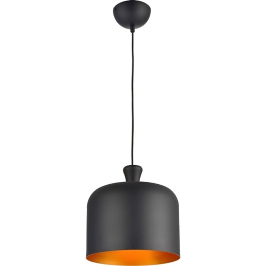 Pendente Bell Aço Preto Fosco 280mm Avant 1 Lâmpada E27 - Imagem principal - 305e1a73-8373-49be-a0ae-26d3cbda9420