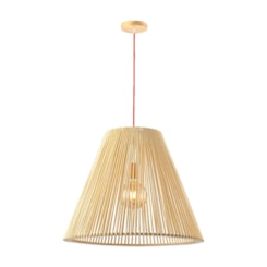 Pendente De Madeira Oka 60cm Para 1 Lâmpada E27 Avant