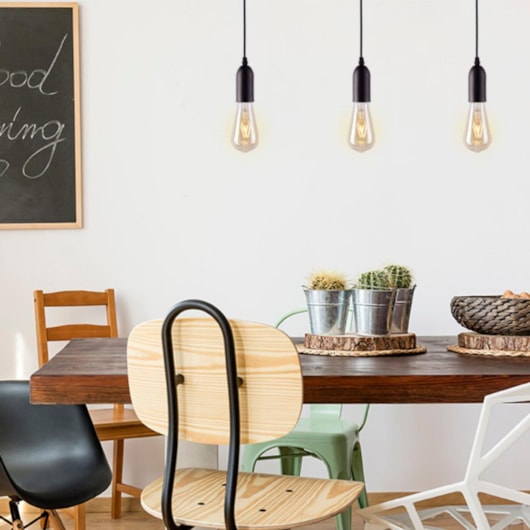 Pendente Dot Metal Vintage Preto Taschibra - Imagem principal - fafd3adb-9ba0-4880-88ee-93ad19e7cd68