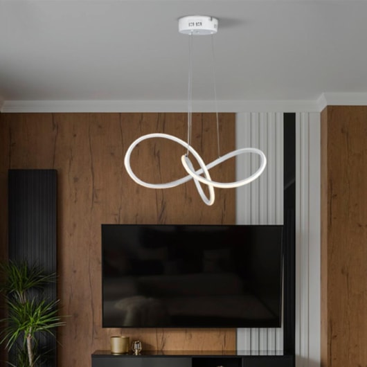 Pendente Led Tóquio 3000K 30W Branco Taschibra - Imagem principal - 49cd21c4-5b3e-4936-a63c-dad1441d71d8