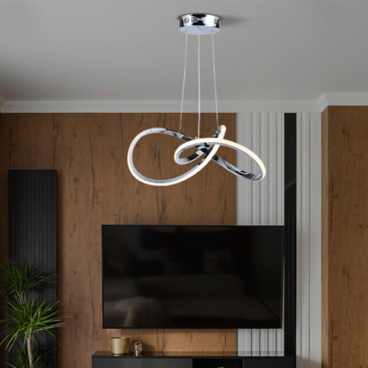 Pendente Led Tóquio 3000K 30W Cromado Taschibra - Imagem principal - 1b7e3883-e183-4bba-a749-e784c2a982ab