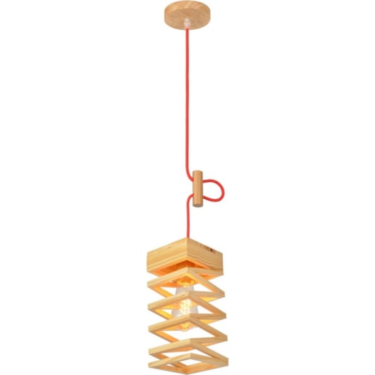 Pendente Oka Twist Madeira Cru Avant 1 Lâmpada E27 - Imagem principal - e89a266a-d304-406d-b4bb-0e10b63aebde