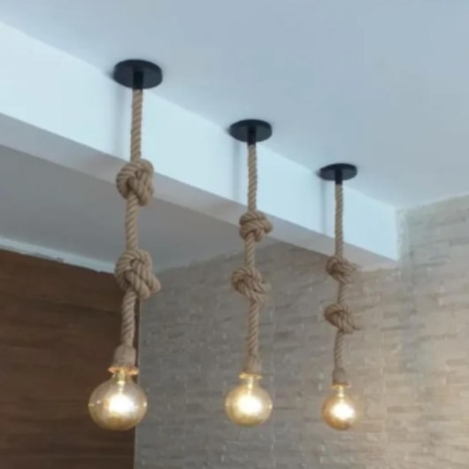 Pendente Rope 1xE27 Taschibra - Imagem principal - 9f239428-f864-4e01-8848-39a4e2a523db