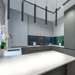 Pendente Tabli Mr11 Preto Fosco Taschibra 40cm