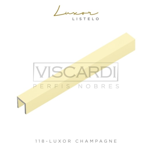 Perfil De Alumínio Luxor 118 Champagne Acetinado Para Piso e Parede Viscardi  - Imagem principal - 7b9fb0a7-cf5d-4a41-8eb0-1c64d4e33147