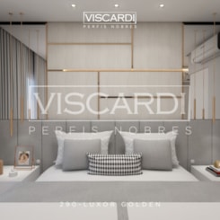Perfil De Parede Luxor Golden Brilho Alumínio Anodizado Viscardi