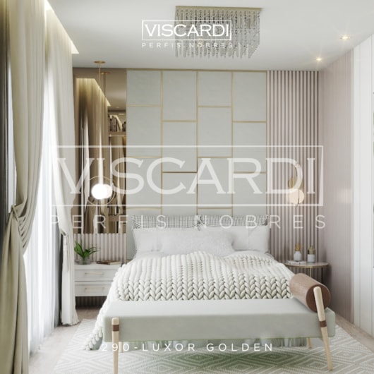 Perfil De Parede Luxor Golden Brilho Alumínio Anodizado Viscardi - Imagem principal - f30a442f-39ff-4039-86e6-9859391bf7de