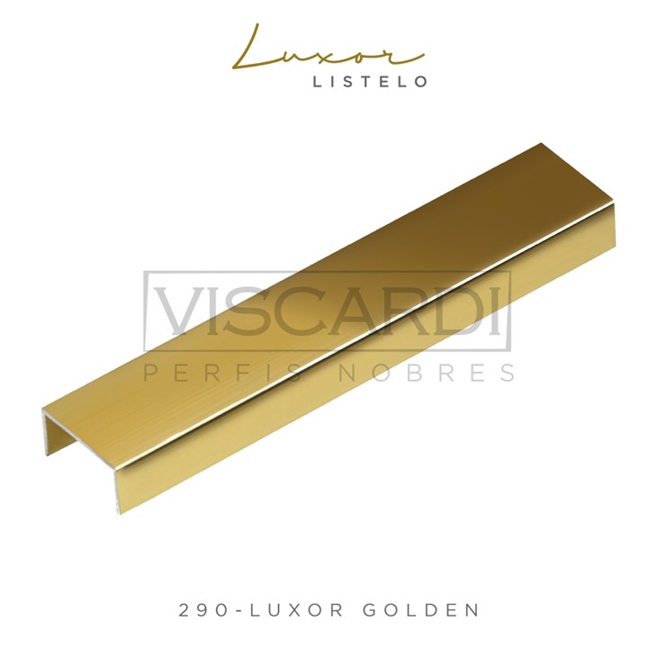 Perfil De Parede Luxor Golden Brilho Alumínio Anodizado Viscardi