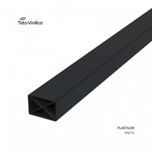 Perfil De Sustentação Plastilon Preto Teto Vinílico 3m - Imagem principal - 1aff2535-d765-4410-ad6d-539df4e63582