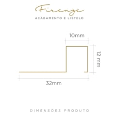 Perfil Firenze Acabamento e Listelo Golden Matte Escovado Viscardi 1x1,2cm