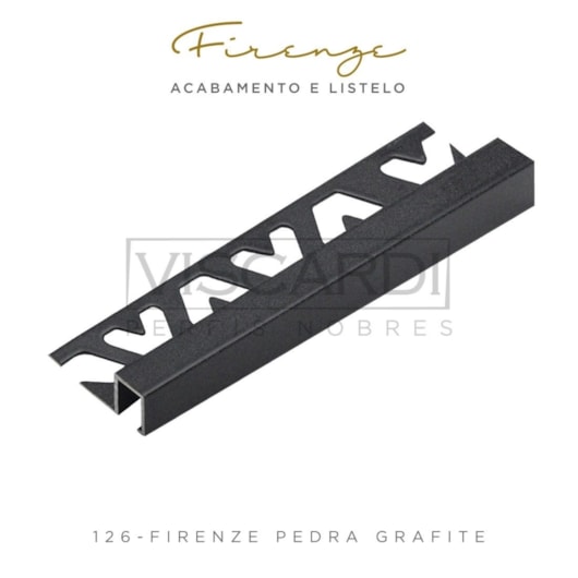 Perfil Firenze Pedra Grafite Viscardi 3m - Imagem principal - 9d74b4f6-0914-4415-848b-603a68fa6dd6