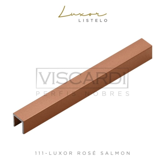 Perfil Luxor 111 Alumínio Com Pintura Eletrostática Rose Salmon Perfis Viscard 3m - Imagem principal - 14e70177-4465-443b-8a22-b8742c1e745c