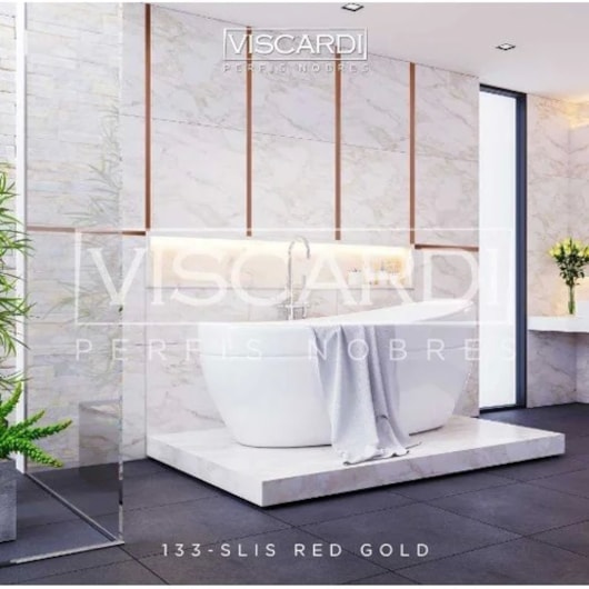 Perfil Parede Aço Inox 304 Slis Red Gold 133 Viscardi - Imagem principal - d8c8eba4-b7fe-4dd7-96ca-f93faa07e784