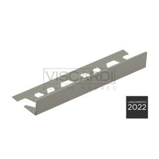 Perfil Parede Ravena 132 Gray Cinza Brilho Alumínio Pintura Eletrostática Viscardi - Imagem principal - bc50ff1e-a21b-4606-a875-9dfcdabb16a8