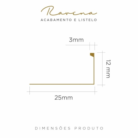 Perfil Ravena Champagne Brilho Alumínio Pintura Eletrostática Viscardi 0,3x1,2x300 - Imagem principal - ca0f9a4f-935d-440f-8772-5e42f084000d