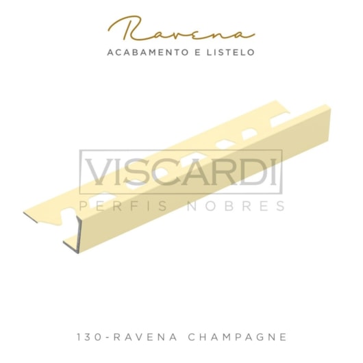 Perfil Ravena Champagne Brilho Alumínio Pintura Eletrostática Viscardi 0,3x1,2x300 - Imagem principal - a7cdefe5-7672-4844-b41c-a57ee30df0fe