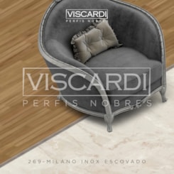 Perfil T Para Piso Milano 269 Inox Escovado Aço 304 Viscardi