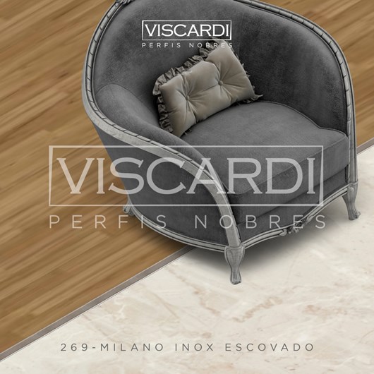 Perfil T Para Piso Milano 269 Inox Escovado Aço 304 Viscardi - Imagem principal - 2b6f4651-76ea-4a06-b23b-59d3d7811b9c