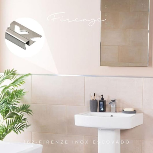 Perfil Viscardi Firenze Inox Escovado - Imagem principal - 387e7af9-4614-4307-85a1-68e63cb562f3