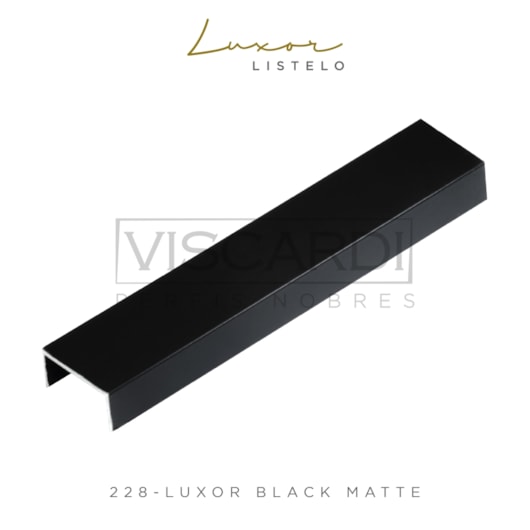 Perfil Viscardi Luxor Black Matte Aluminio Parede 3 m - Imagem principal - 8a9989a4-4043-4b23-a400-691442d1cc95