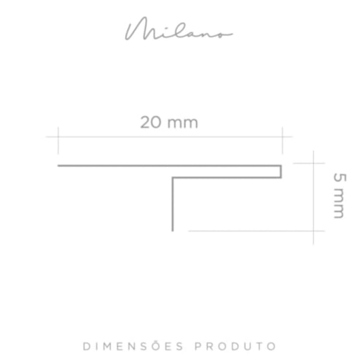 Perfil Viscardi Milano Inox Escovado - Imagem principal - 774723c7-339d-4b52-b64c-111825192062