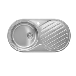 Pia De Cozinha Em Aço Inox Com Escorregador Lado Direito 900x480x150 Duo Roca