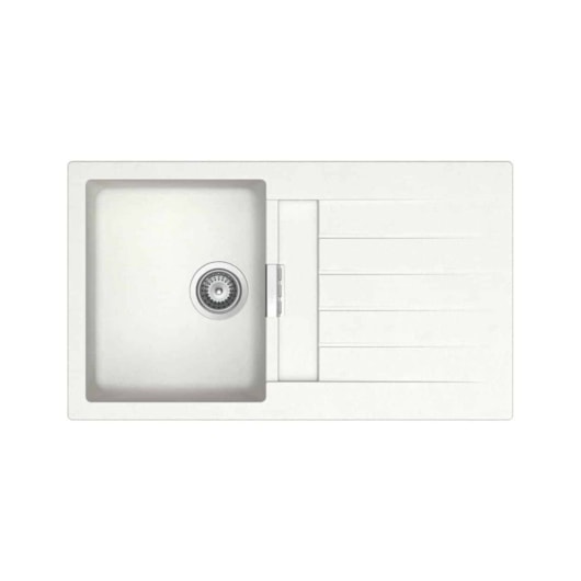 Pia  De Cozinha Reversível Oslo Branco Roca 80x50x20cm - Imagem principal - 8d921a35-18ac-43af-b6df-924a2984bd50