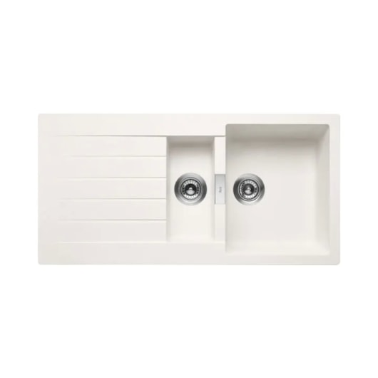Pia Dupla De Cozinha Reversível Oslo Branco Roca 100x50x20cm - Imagem principal - 0446fa1f-1fe8-4dd7-b60e-fb6f61cd3d11
