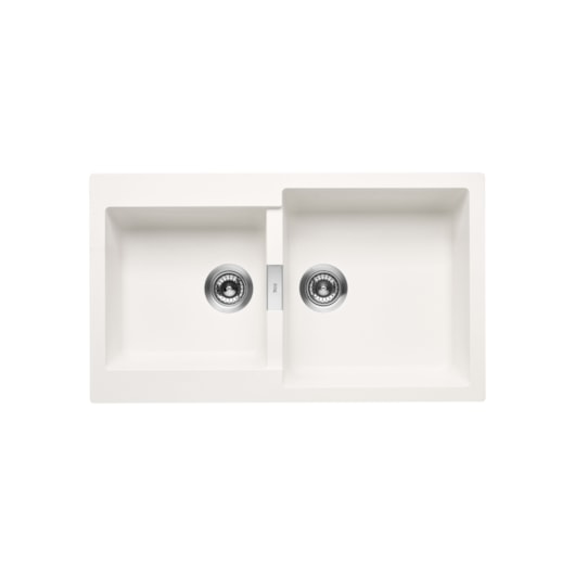 Pia Dupla De Cozinha Reversível Oslo Branco Roca 86x50x20cm - Imagem principal - 6fba481d-4a3b-4fcc-83c8-3c52381a730e