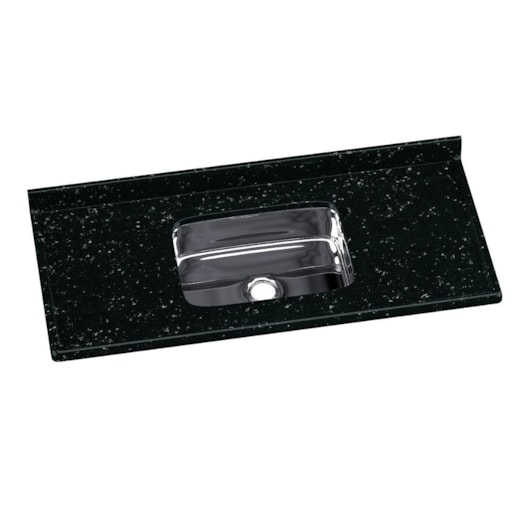 Pia Sintética Com Cuba Inox 120x55cm 562208 Preto Rorato - Imagem principal - dfbd4e1a-d410-4e85-be00-fa8b69fc6703